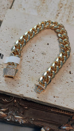 Pulseira correntaria  FECHO CRAVEJADO M
